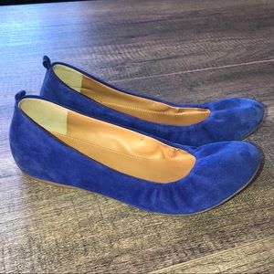 💙Barely Worn&Great Condition Blue Leather Flats💙